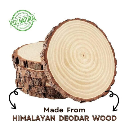 Personalized Wooden Photo Frame with Stand | Natural Himalayan Deodar Wood | Custom Engraved Photo Gift | Round Wooden Slice Plaque | Birthday, Anniversary & Couple Gift